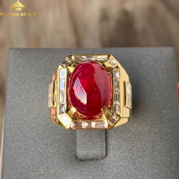 nhẫn nam đá ruby huyết bồ câu