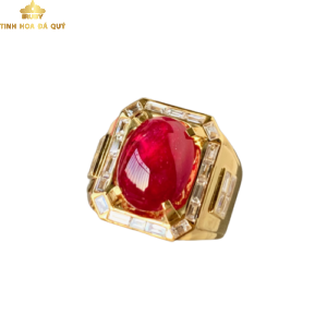 nhẫn nam đá ruby huyết bồ câu